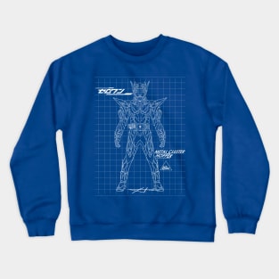 Metal Cluster Hopper Blueprint Crewneck Sweatshirt